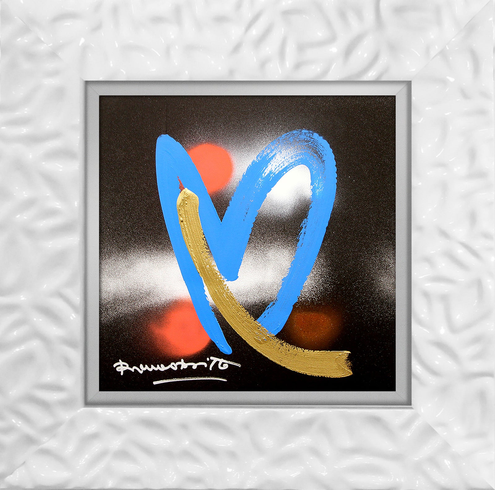 heartbeat original drawing  colorful decorative collectible gift idea