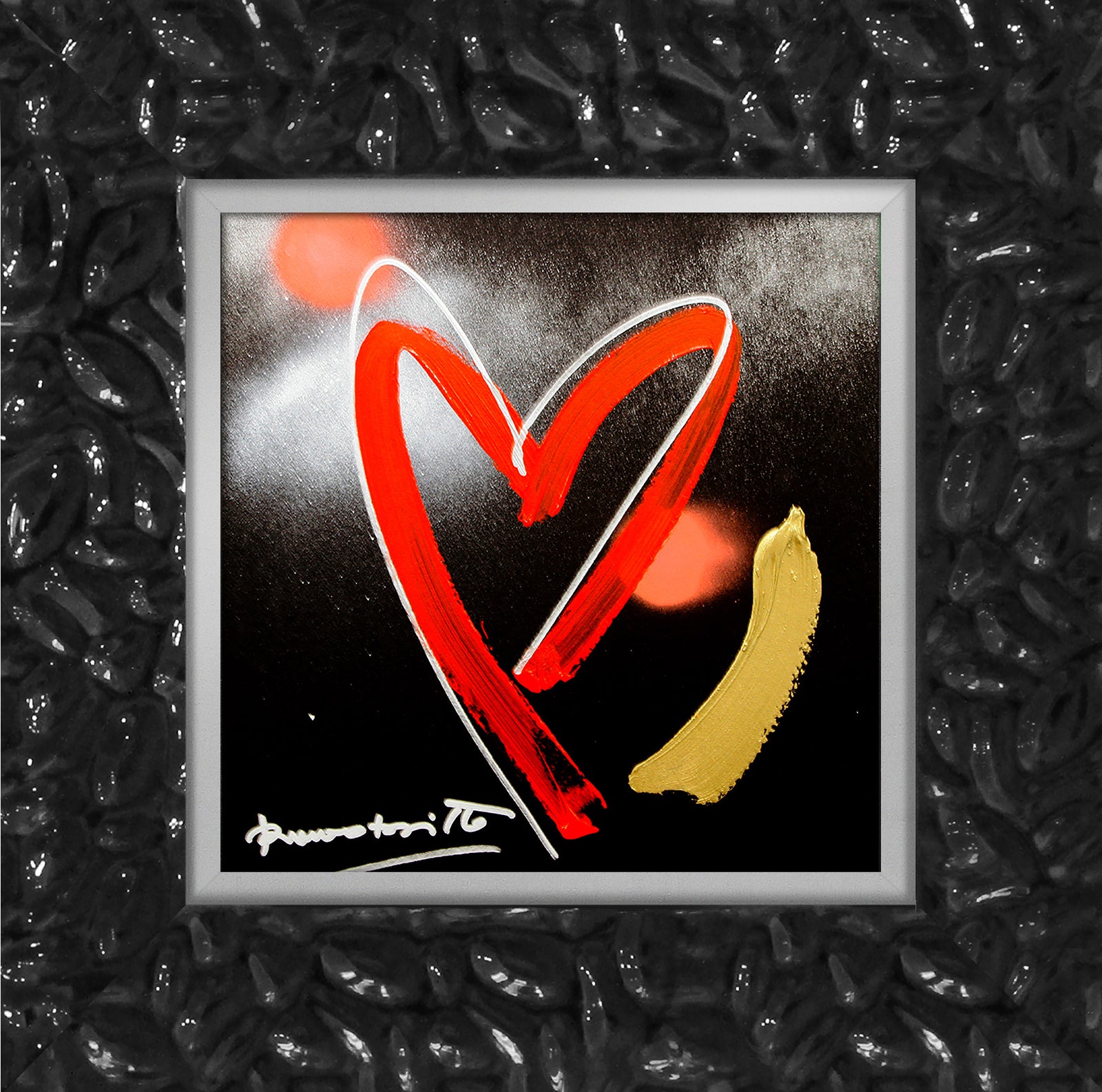 heartbeat original drawing  artistic colorful design collectible