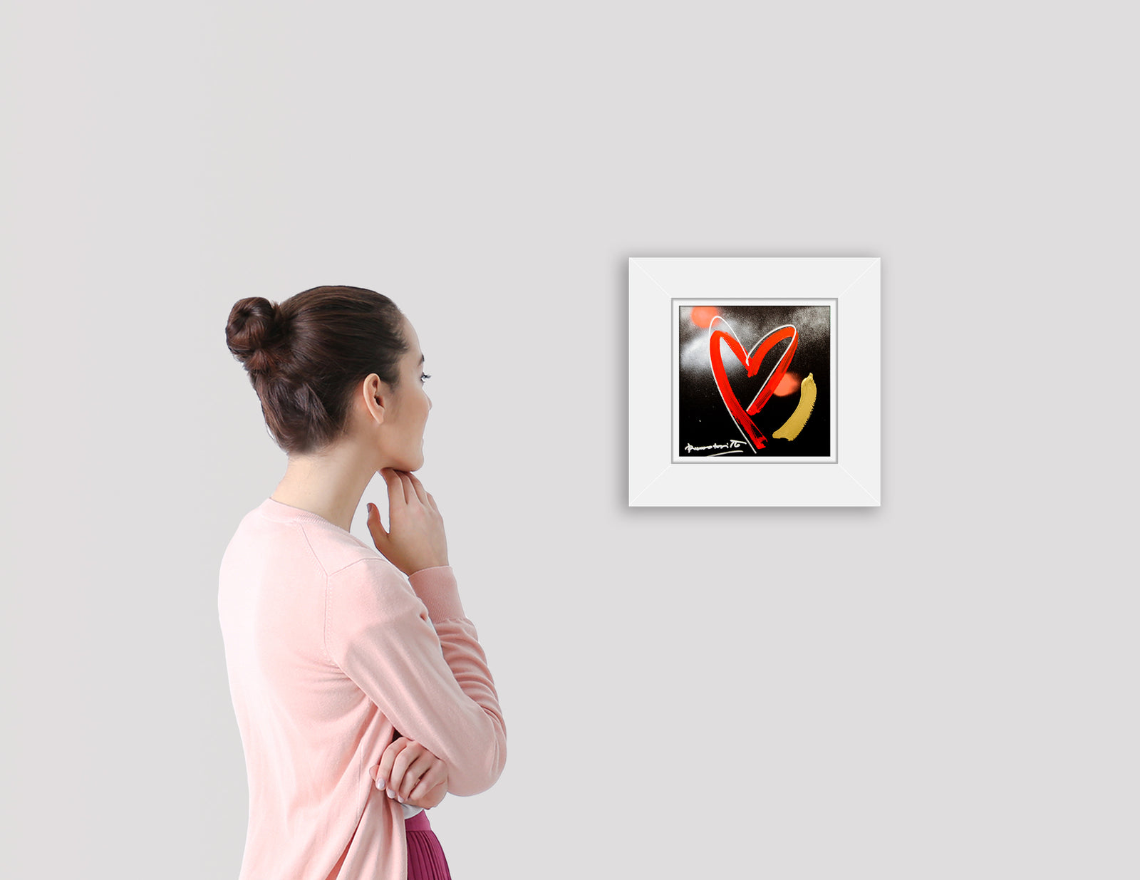 heartbeat original drawing  artistic colorful design collectible