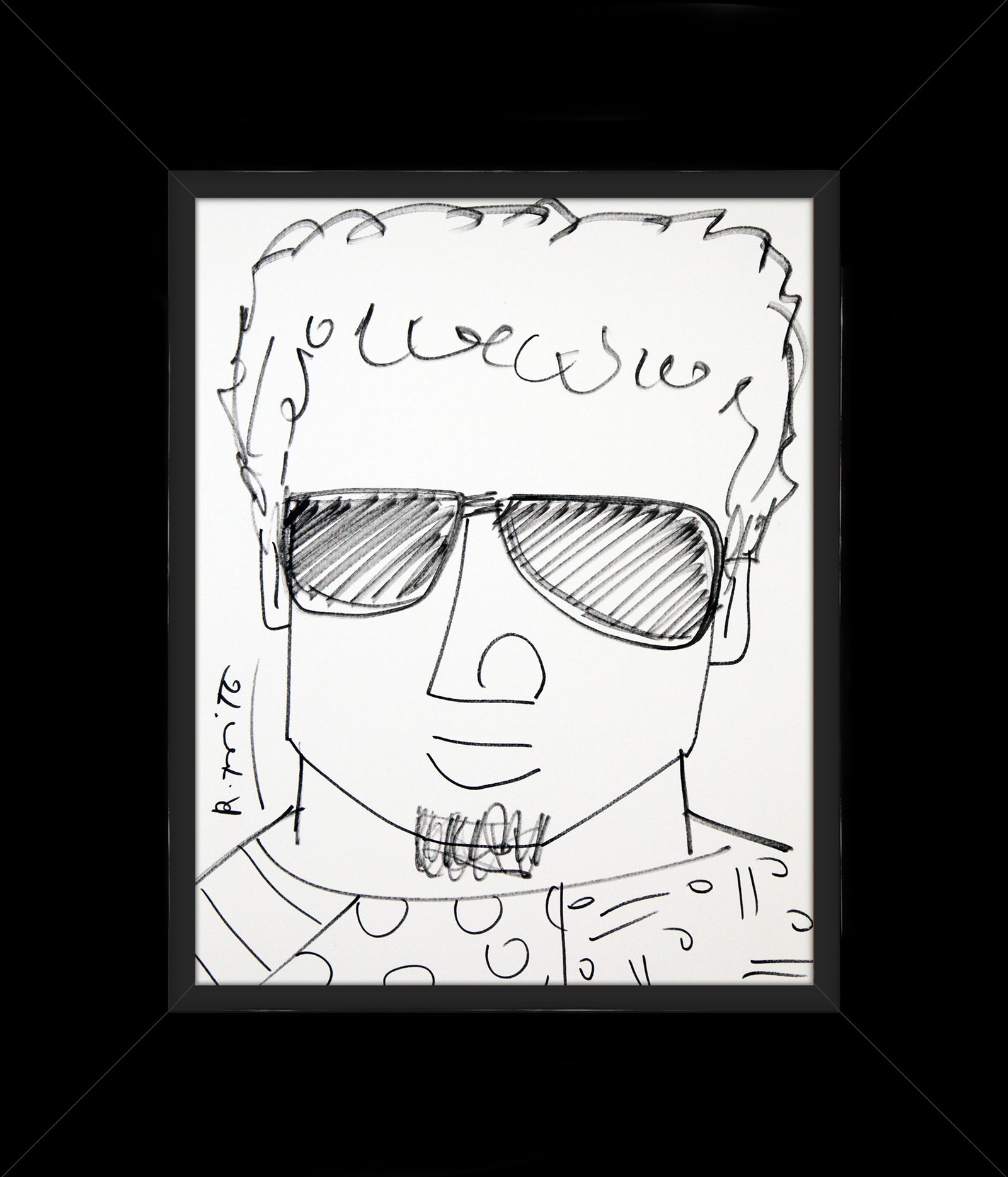 Romero Britto romero original drawing  colorful pop art design