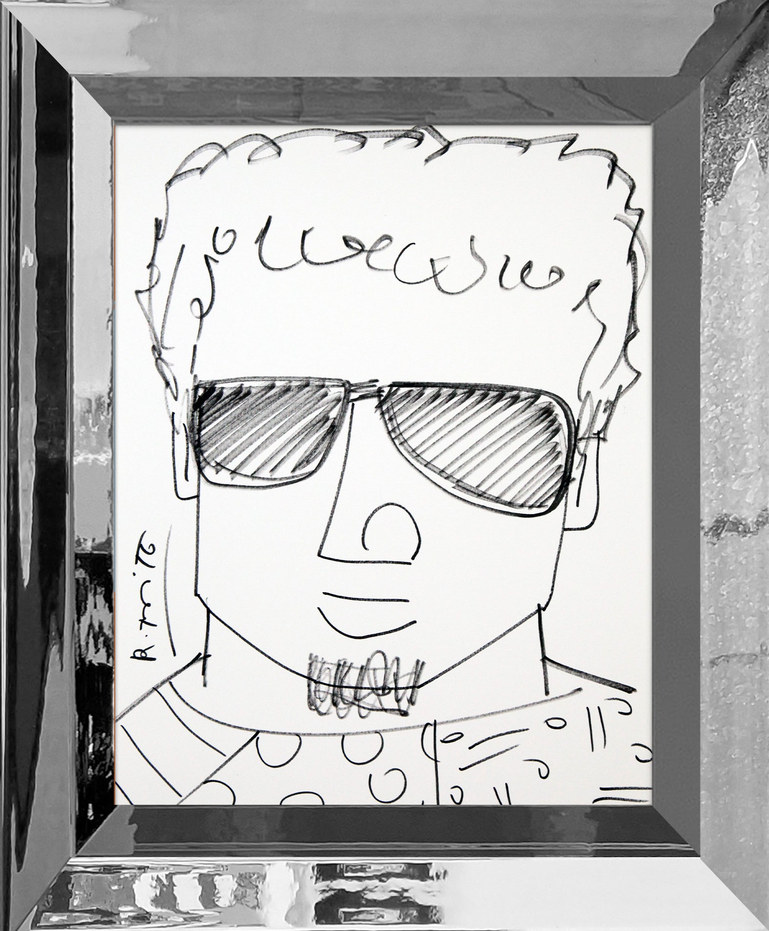 romero original drawing  colorful decorative collectible gift idea