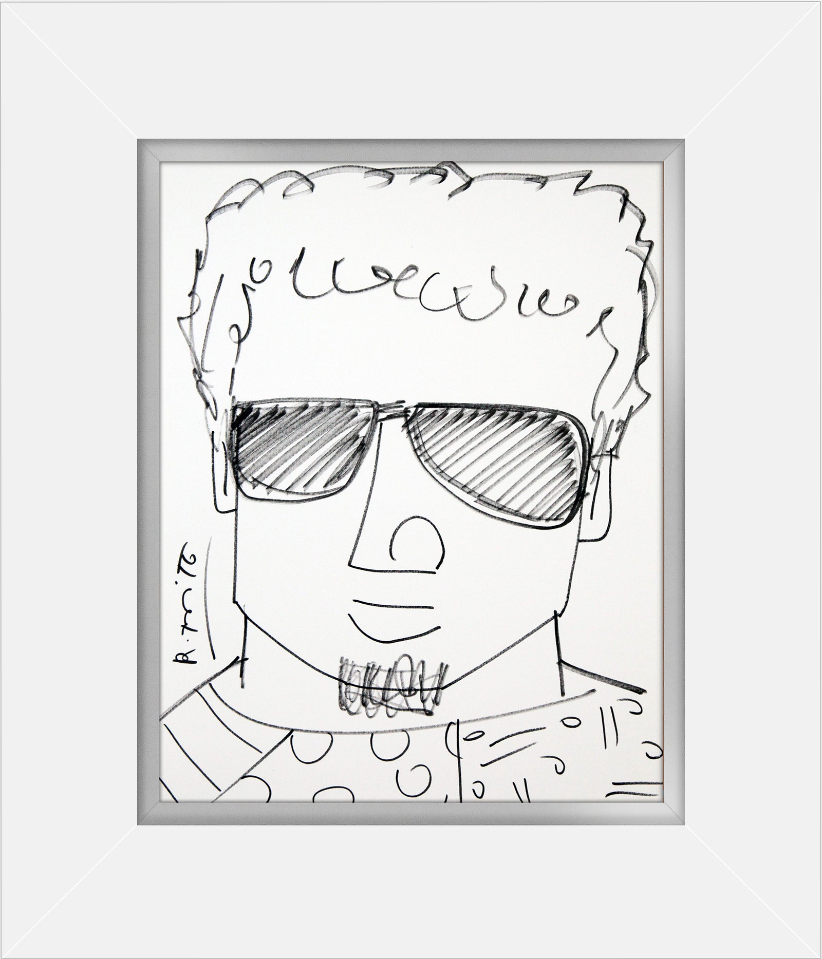 Romero Britto romero original drawing  colorful pop art design