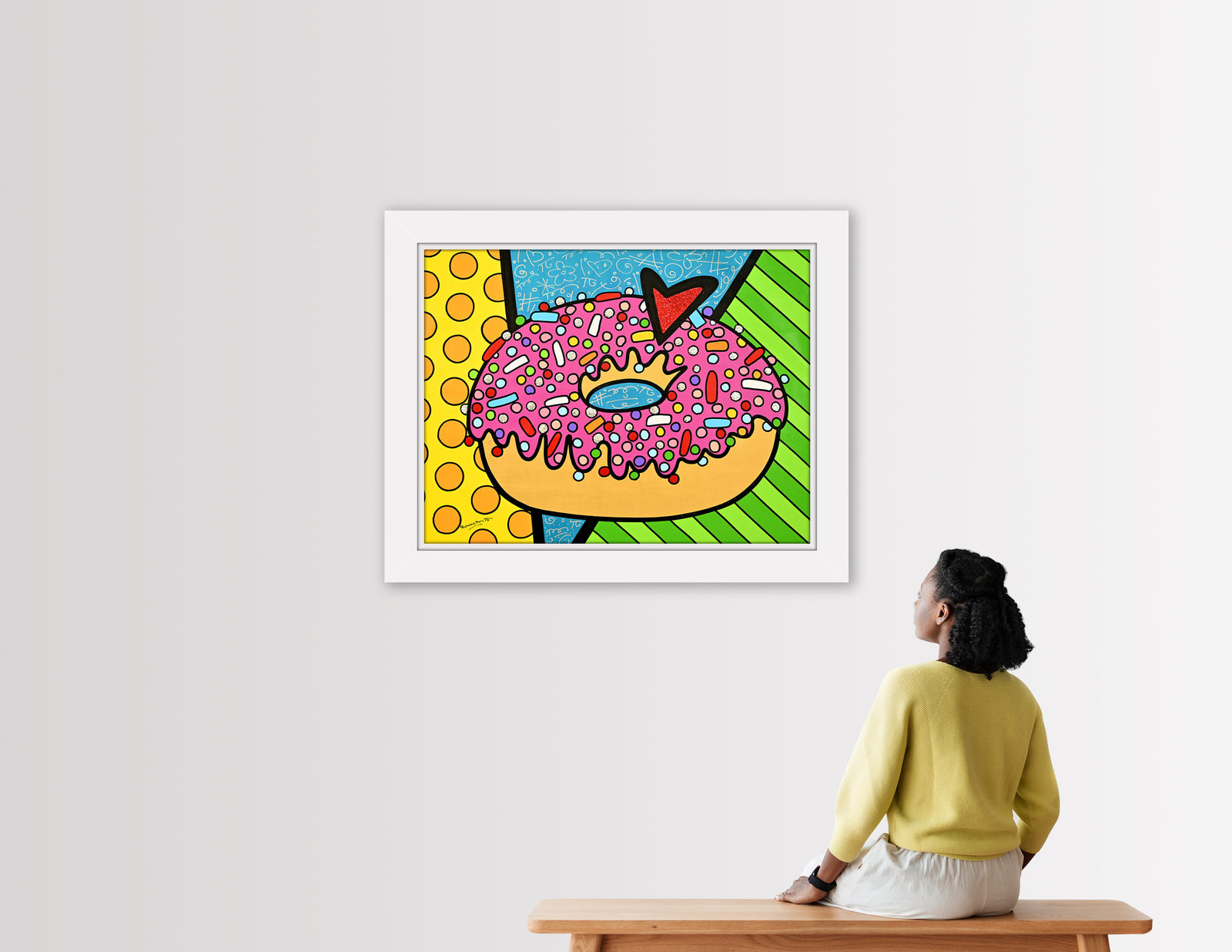 STRAWBERRY DONUT -  Original Painting