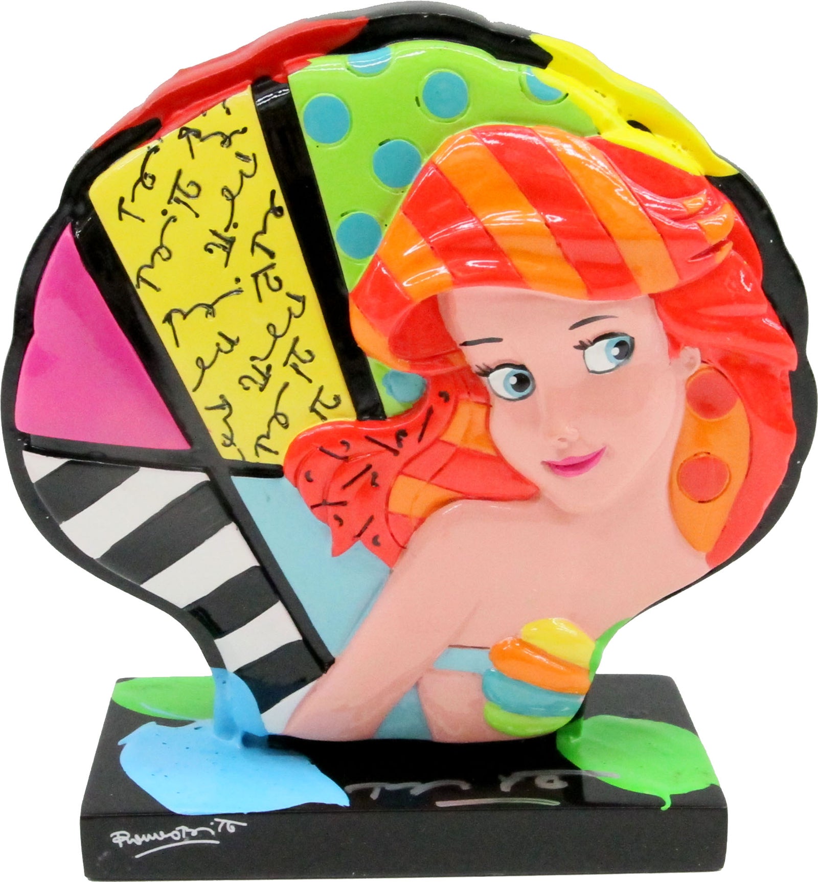Ariel Mini Base - Disney By Britto - Original Touch Of Gold Sculpture