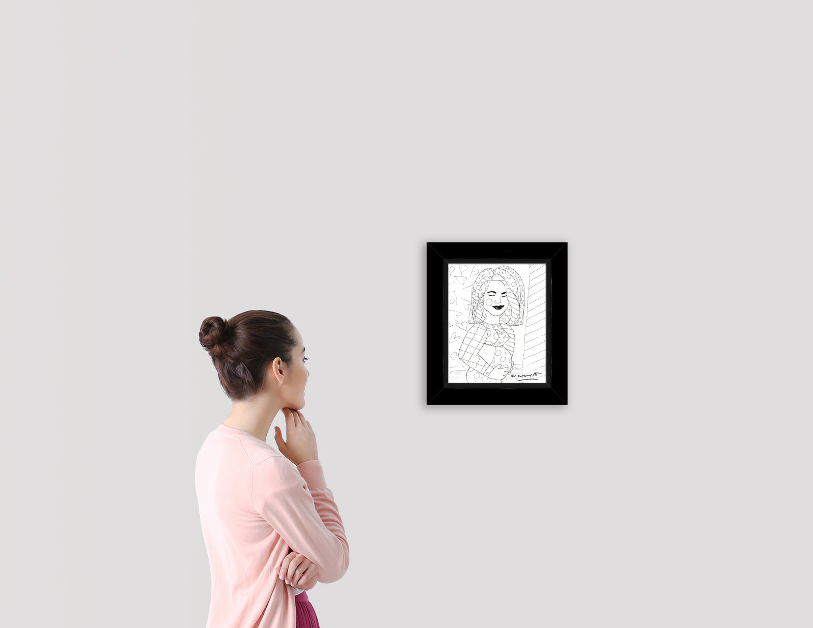 mother original drawing  artistic colorful design collectible