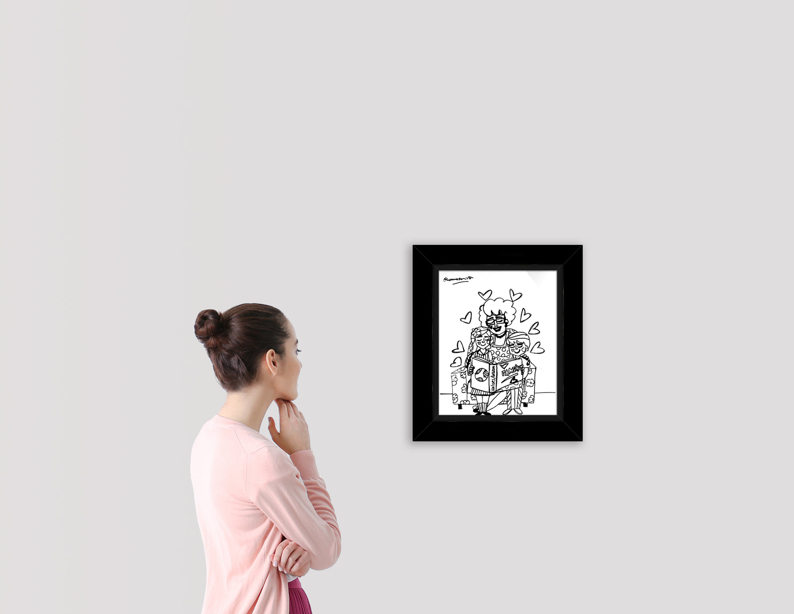 modern pop art values and wisdom original drawing  vibrant home decor