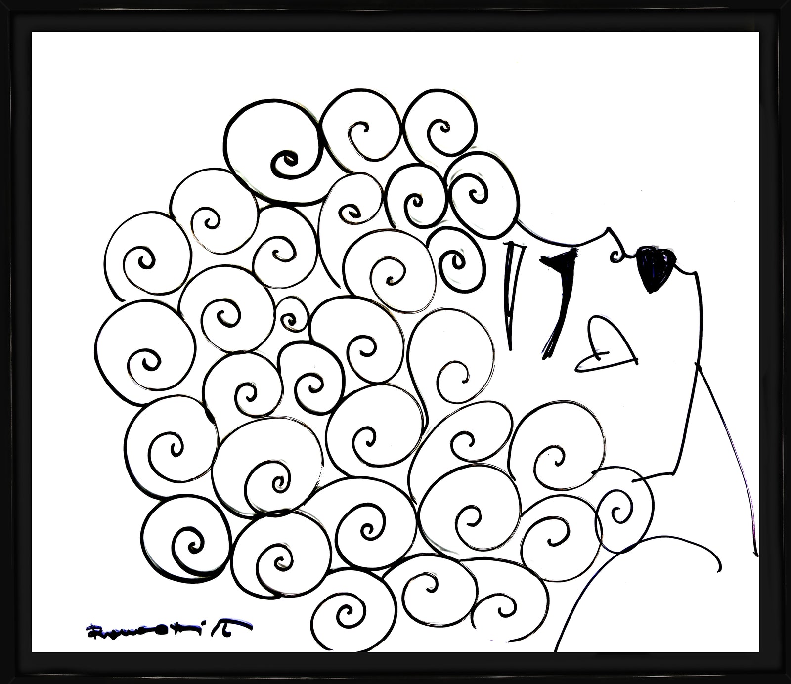 CURLY -  Original Drawing