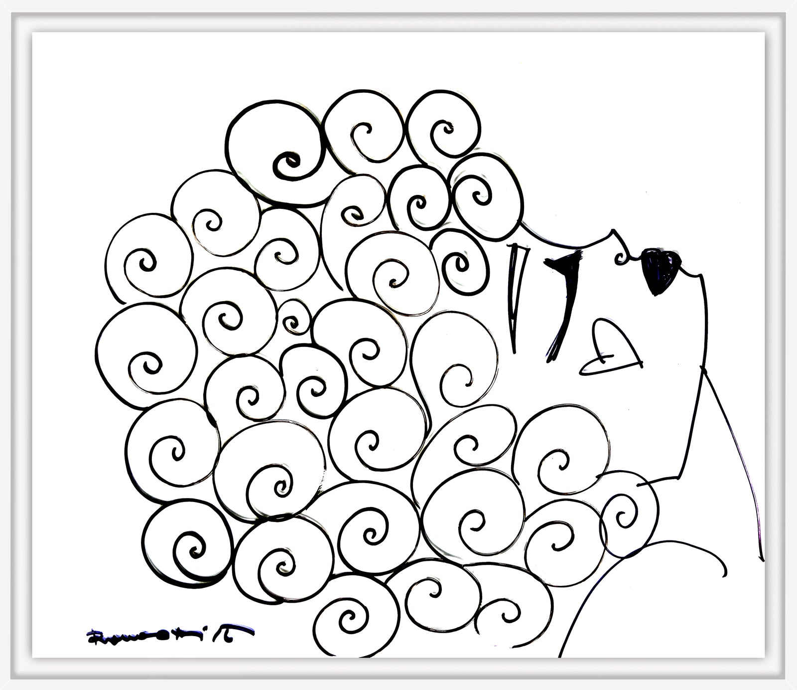 CURLY -  Original Drawing