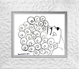 CURLY -  Original Drawing