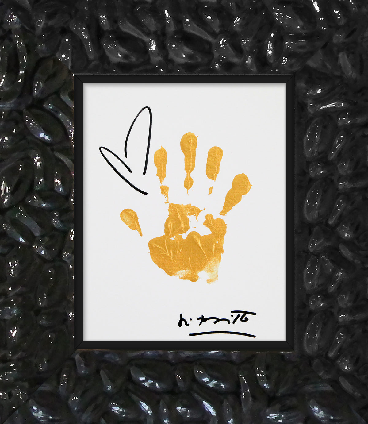 hands up original painting  colorful decorative collectible gift idea