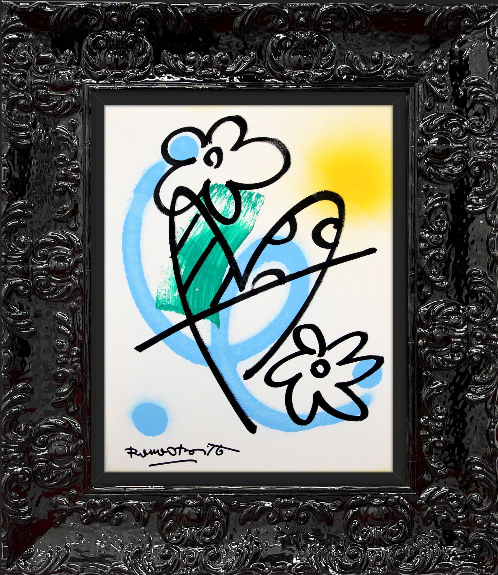 modern pop art evolution original drawing  vibrant home decor