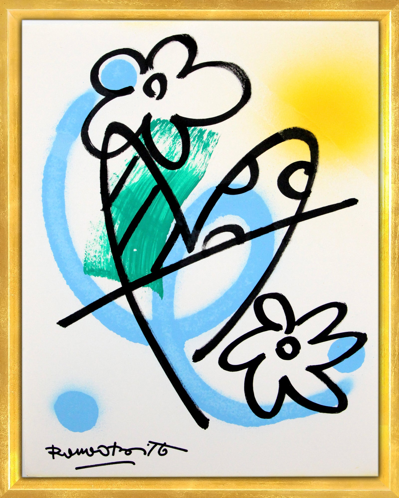 modern pop art evolution original drawing  vibrant home decor