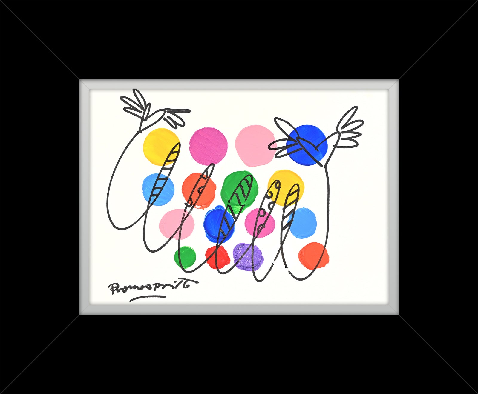 evolution original drawing  colorful decorative collectible gift idea