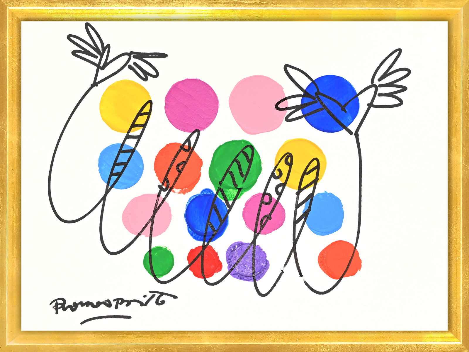 evolution original drawing  colorful decorative collectible gift idea