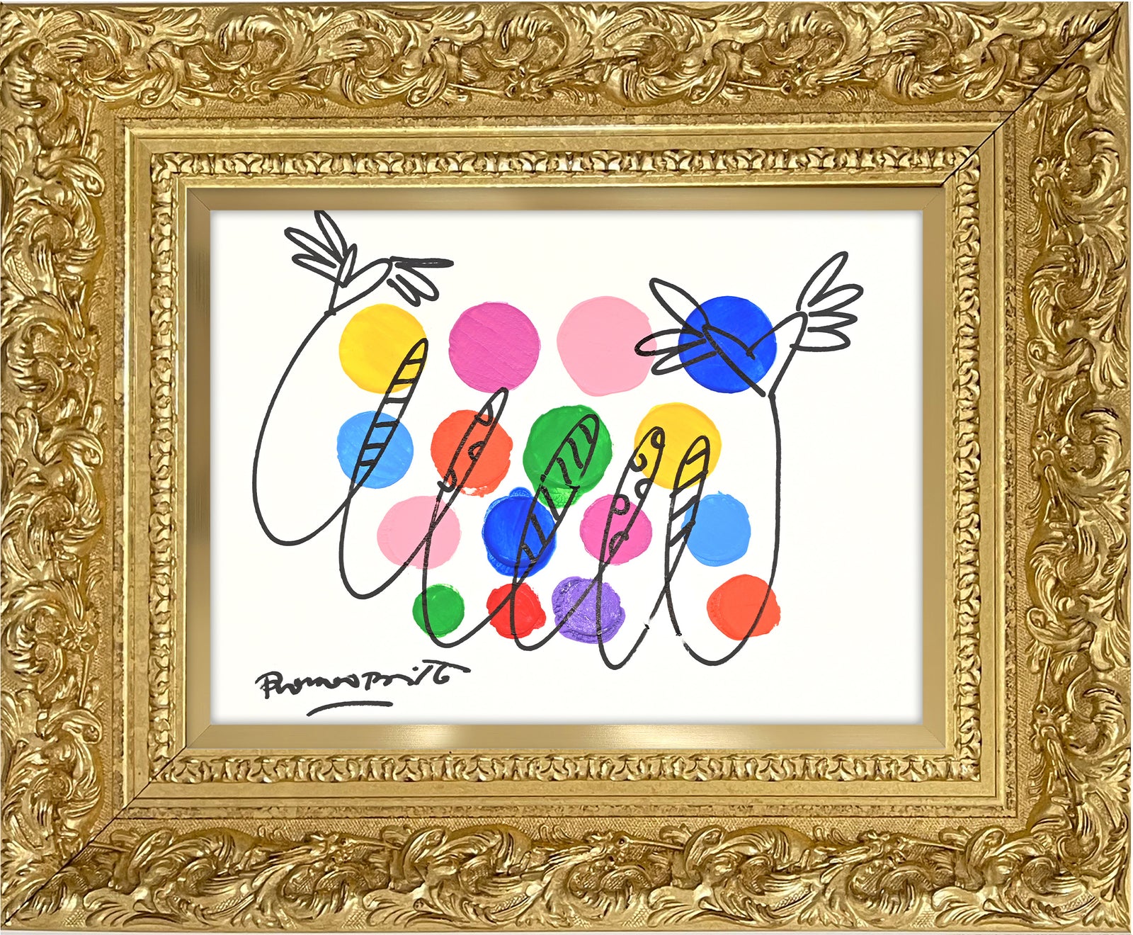 modern pop art evolution original drawing  vibrant home decor