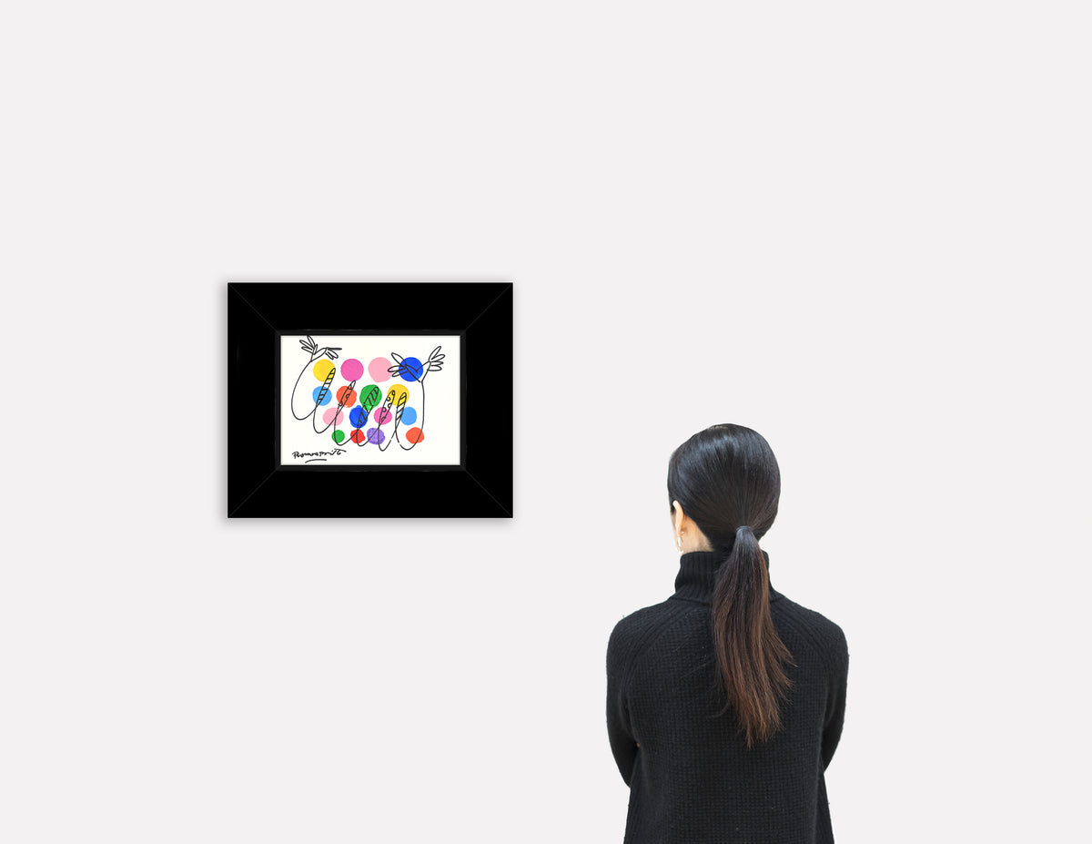 modern pop art evolution original drawing  vibrant home decor