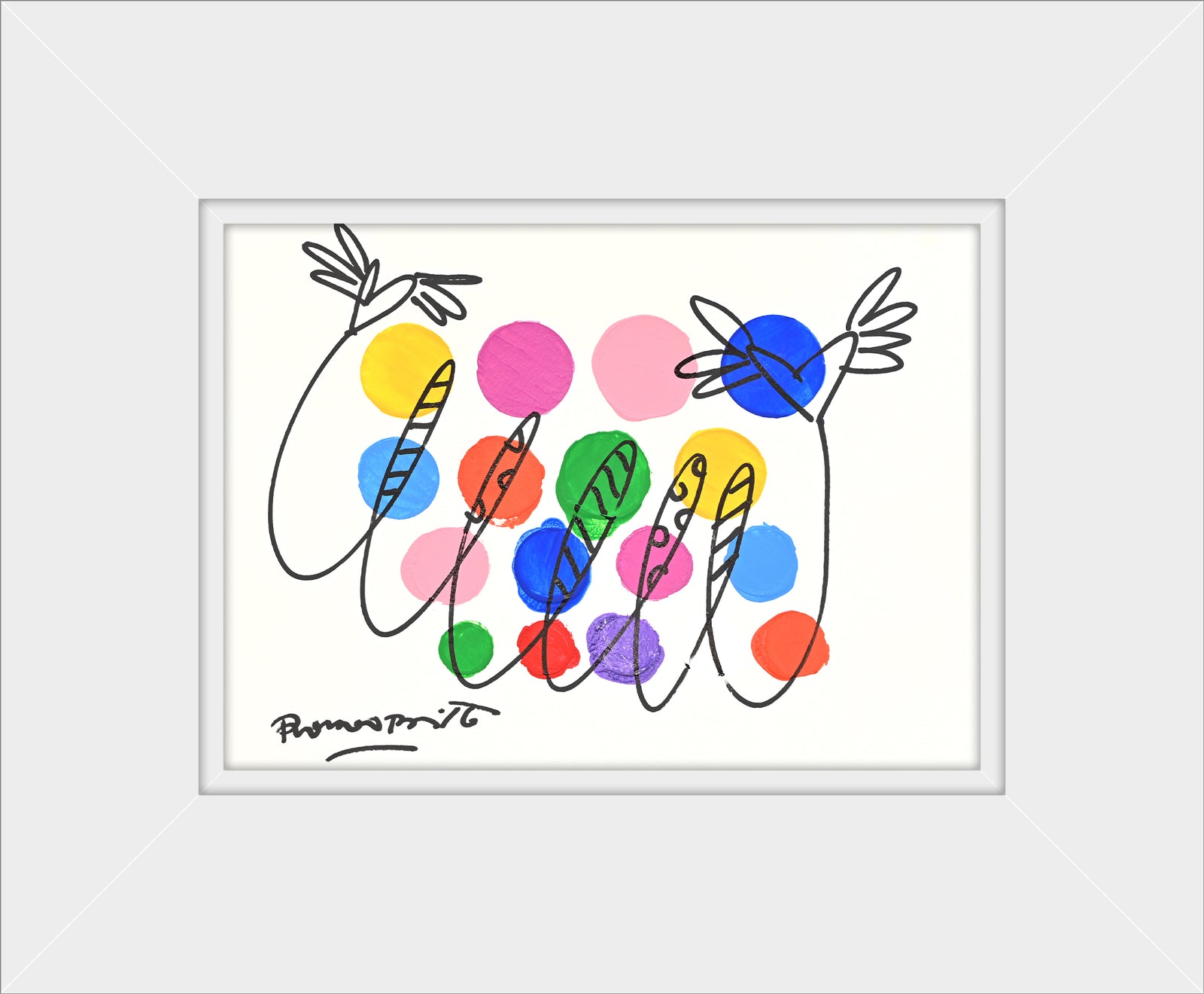 evolution original drawing  colorful decorative collectible gift idea