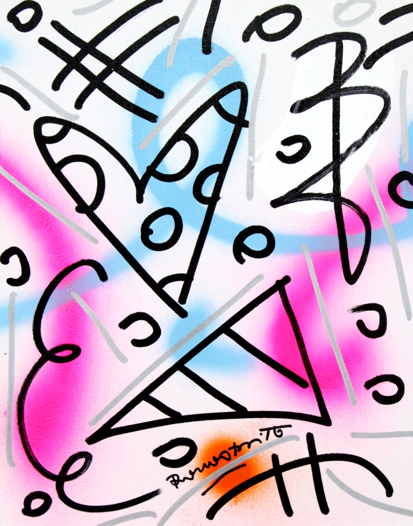 Romero Britto evolution original drawing  colorful pop art design