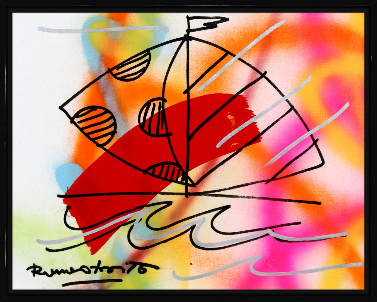 evolution original drawing  artistic colorful design collectible