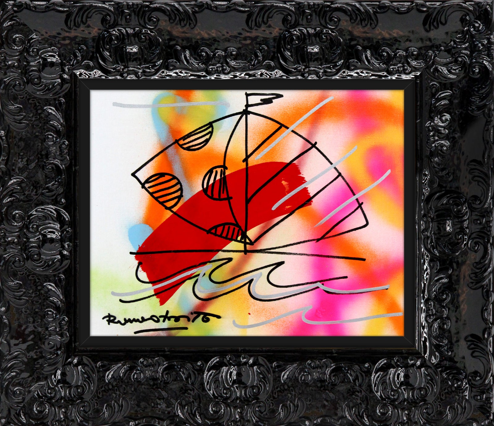 evolution original drawing  colorful decorative collectible gift idea