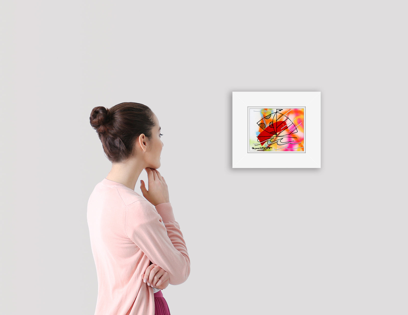 evolution original drawing  artistic colorful design collectible