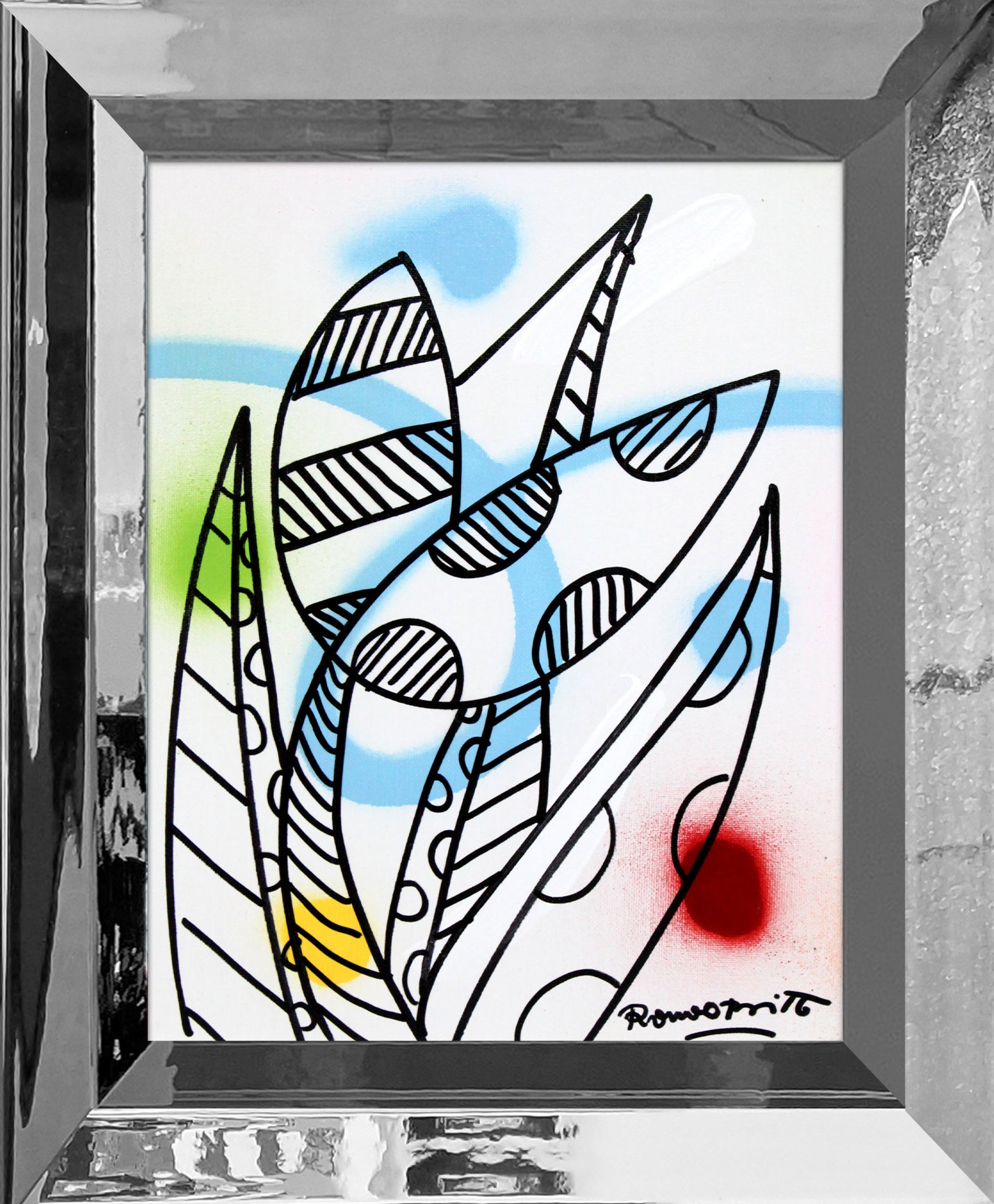 evolution original drawing  colorful decorative collectible gift idea