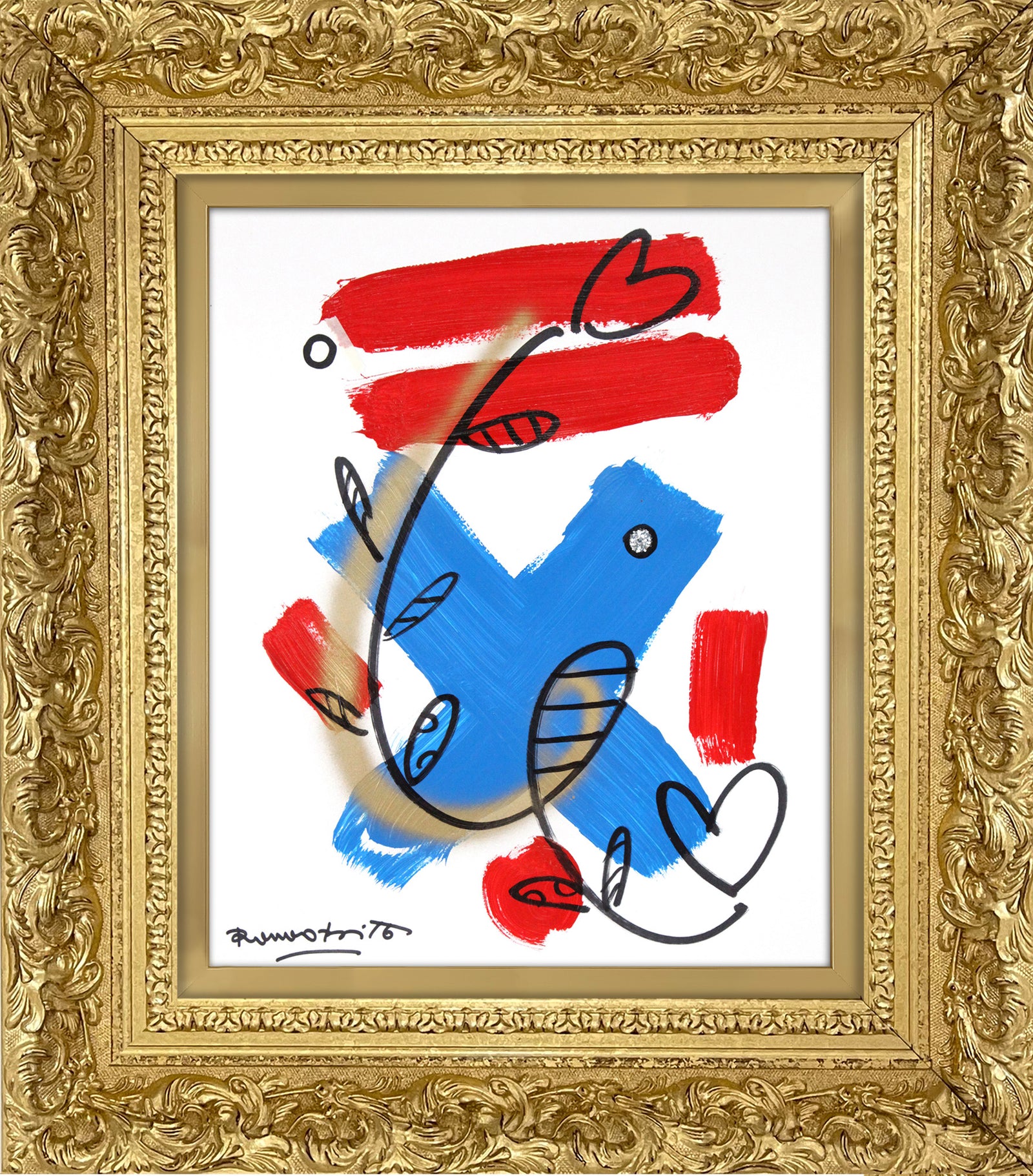 modern pop art evolution original drawing  vibrant home decor
