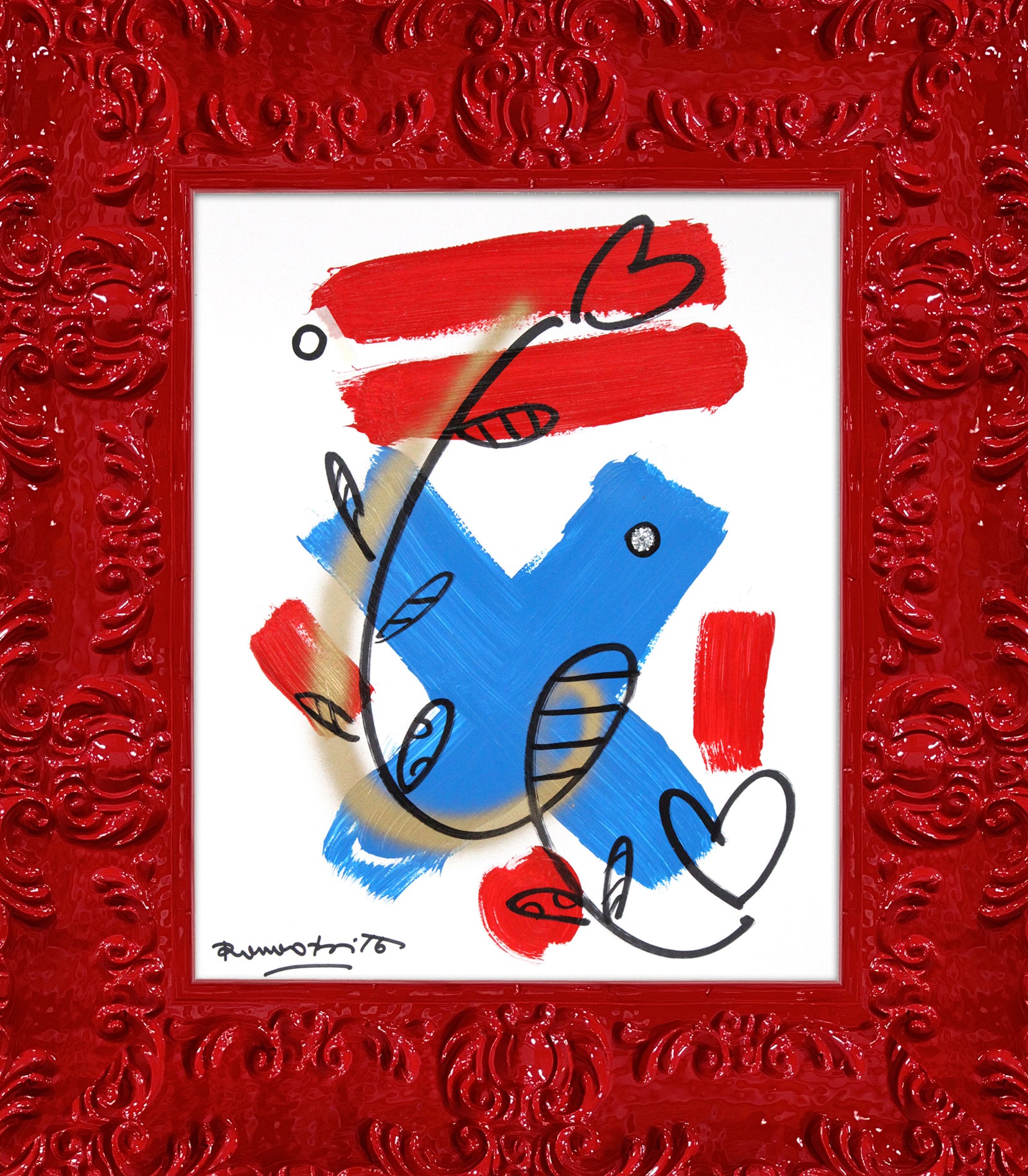 evolution original drawing  artistic colorful design collectible