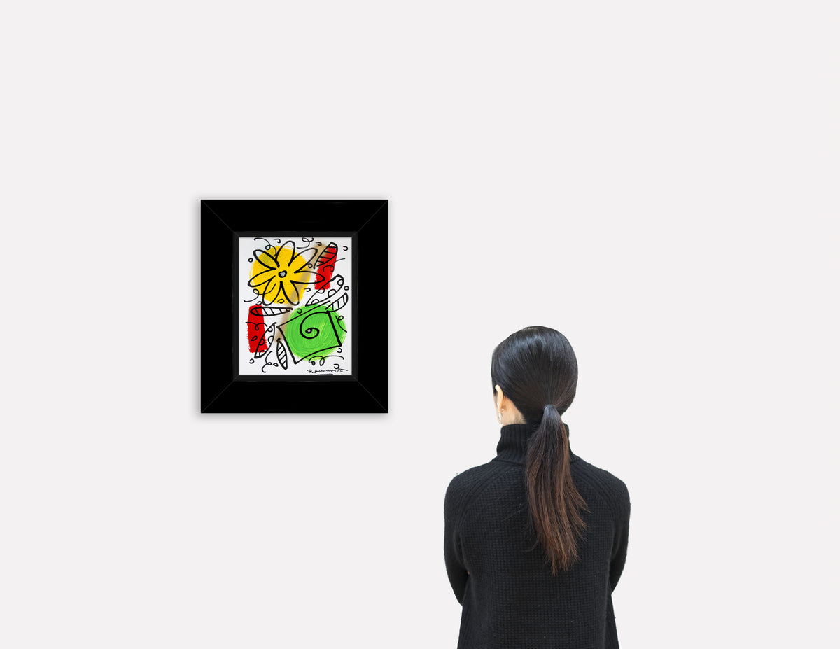 evolution original drawing  artistic colorful design collectible