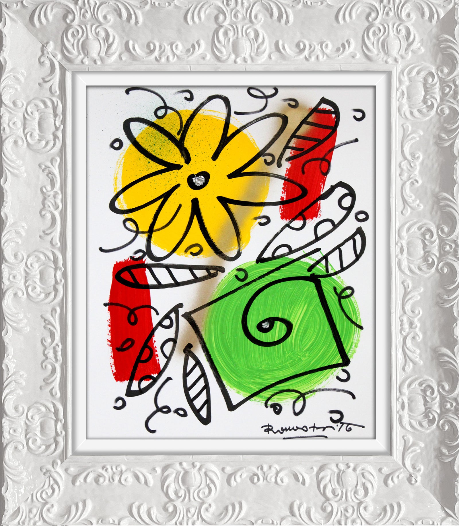 evolution original drawing  artistic colorful design collectible