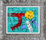 TEAL GARDEN -  Original Drawing