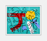 TEAL GARDEN -  Original Drawing