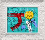 TEAL GARDEN -  Original Drawing