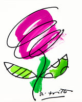 THOMAS FLOWER (MAGENTA) - Original Drawing
