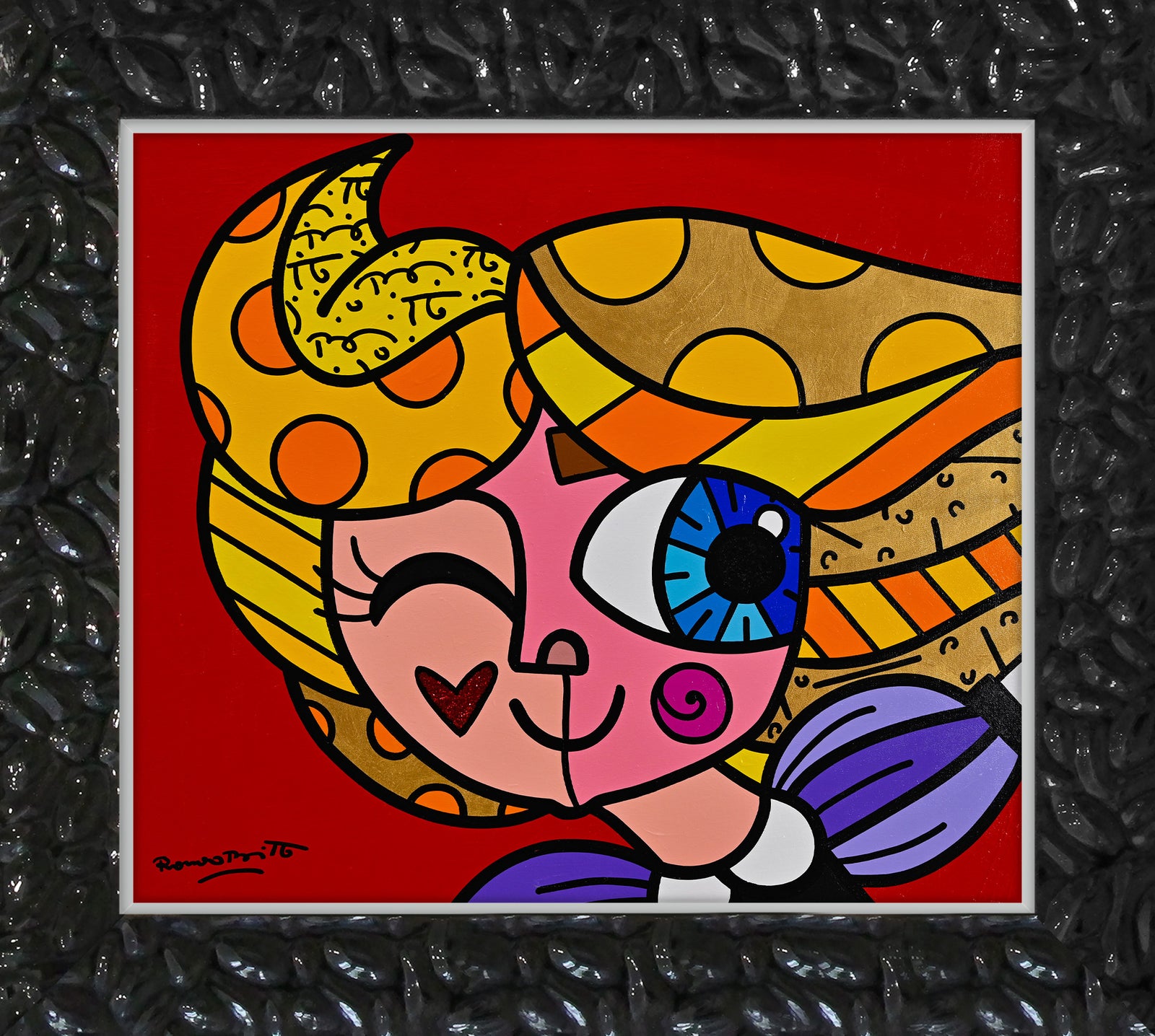 modern pop art here we go original painting  vibrant home decor