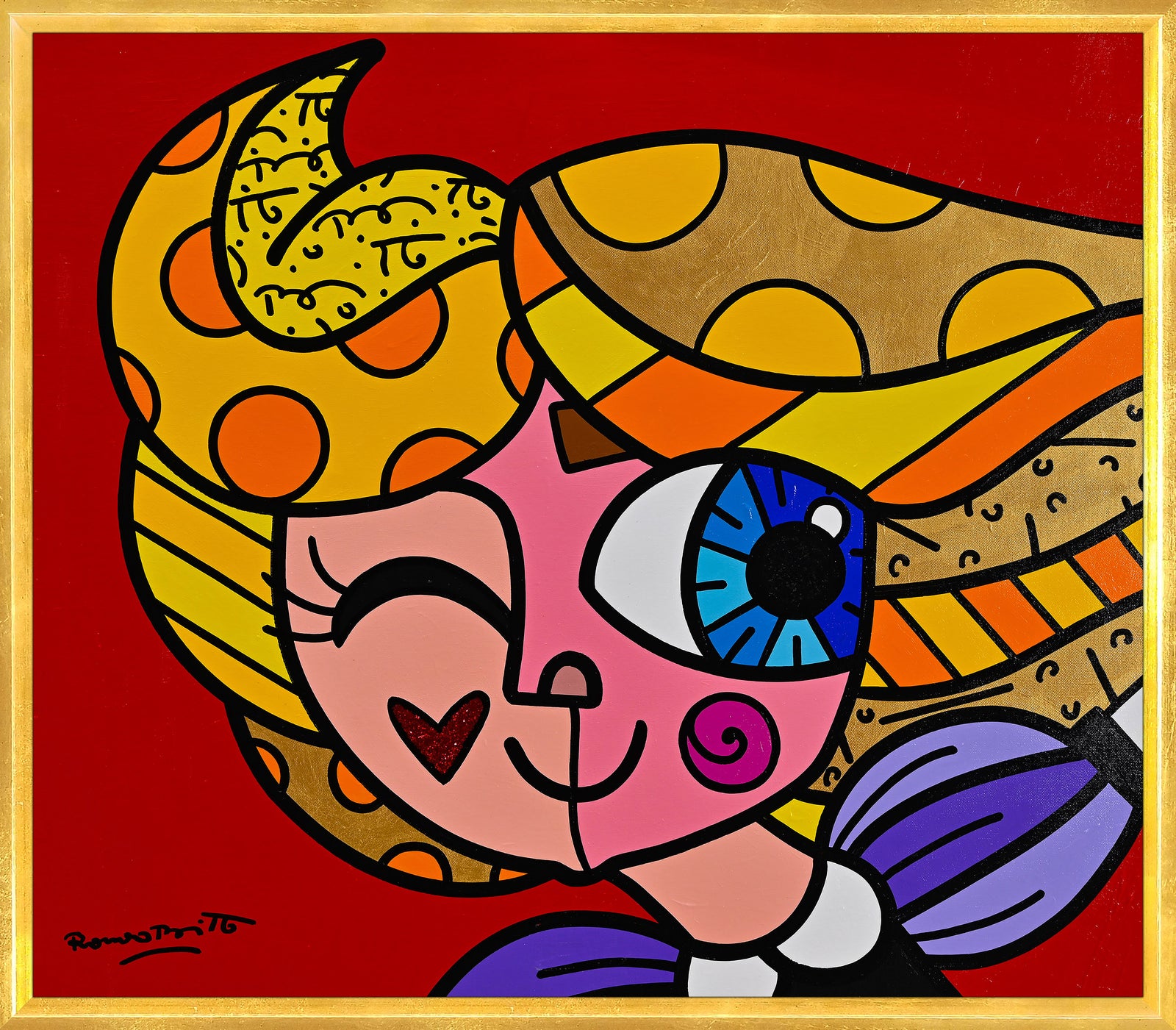 here we go original painting  colorful decorative collectible gift idea