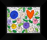 BRITTO GARDEN (FLOWERS AND HEARTS) - Original Drawing *SOLD*