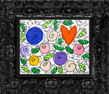 BRITTO GARDEN (FLOWERS AND HEARTS) - Original Drawing *SOLD*