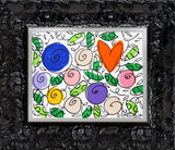 BRITTO GARDEN (FLOWERS AND HEARTS) - Original Drawing *SOLD*