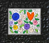 BRITTO GARDEN (FLOWERS AND HEARTS) - Original Drawing *SOLD*