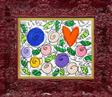 BRITTO GARDEN (FLOWERS AND HEARTS) - Original Drawing *SOLD*