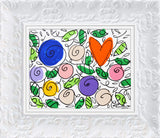BRITTO GARDEN (FLOWERS AND HEARTS) - Original Drawing *SOLD*