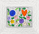BRITTO GARDEN (FLOWERS AND HEARTS) - Original Drawing *SOLD*