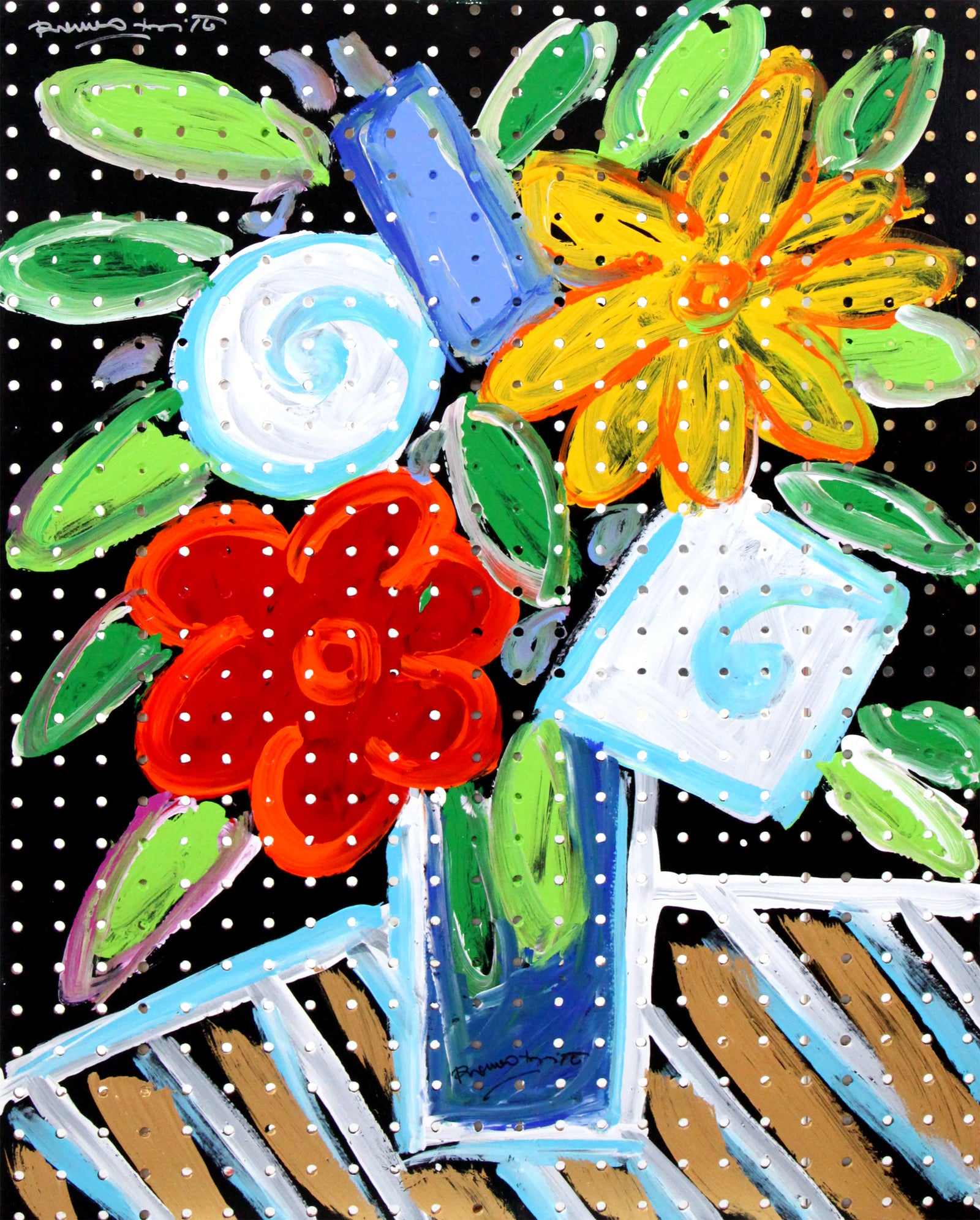 Romero Britto marcia original painting  colorful pop art design