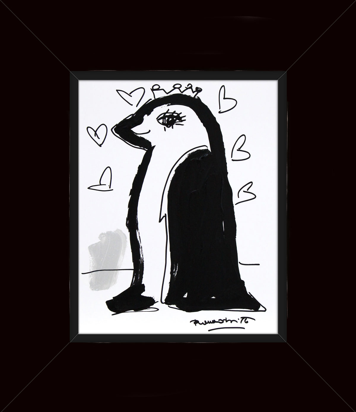 Romero Britto thomas collection penguin original drawing  colorful pop art design