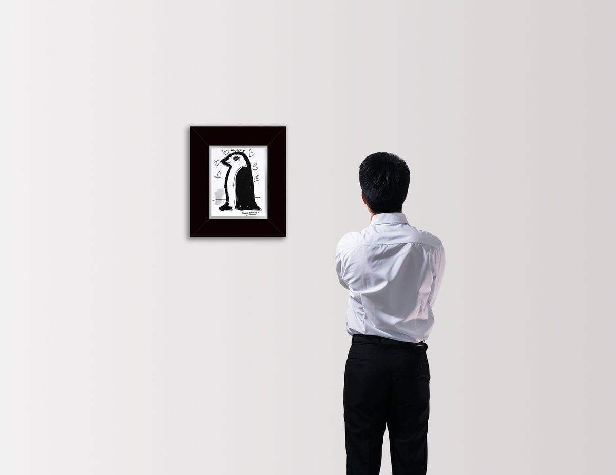 thomas collection penguin original drawing  artistic colorful design collectible