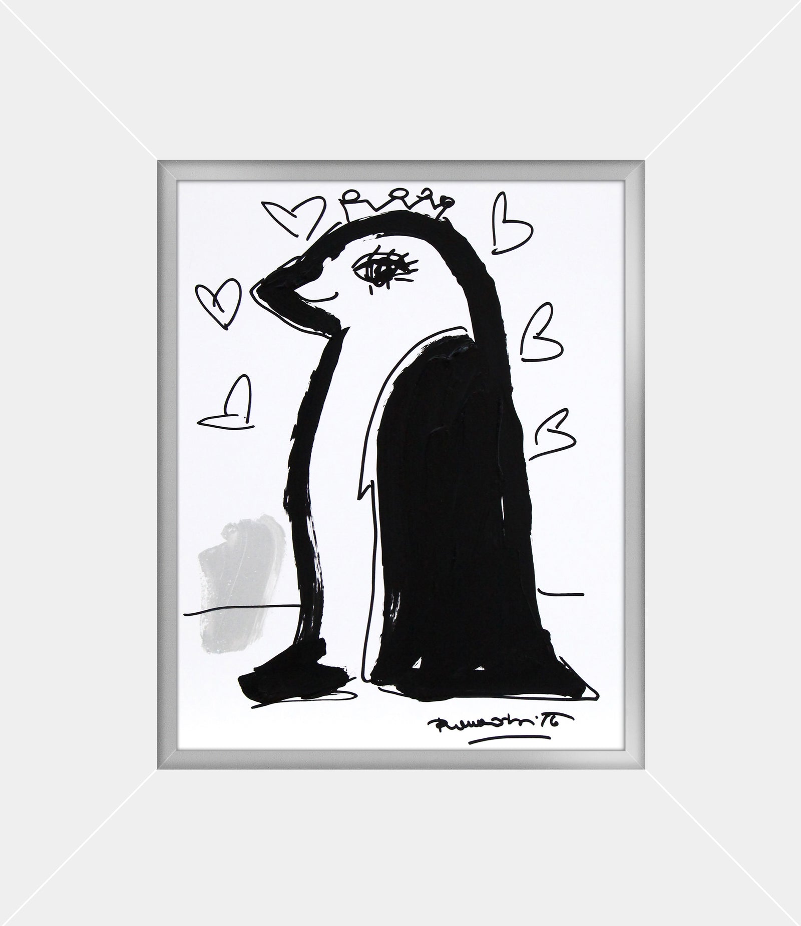 thomas collection penguin original drawing  colorful decorative collectible gift idea
