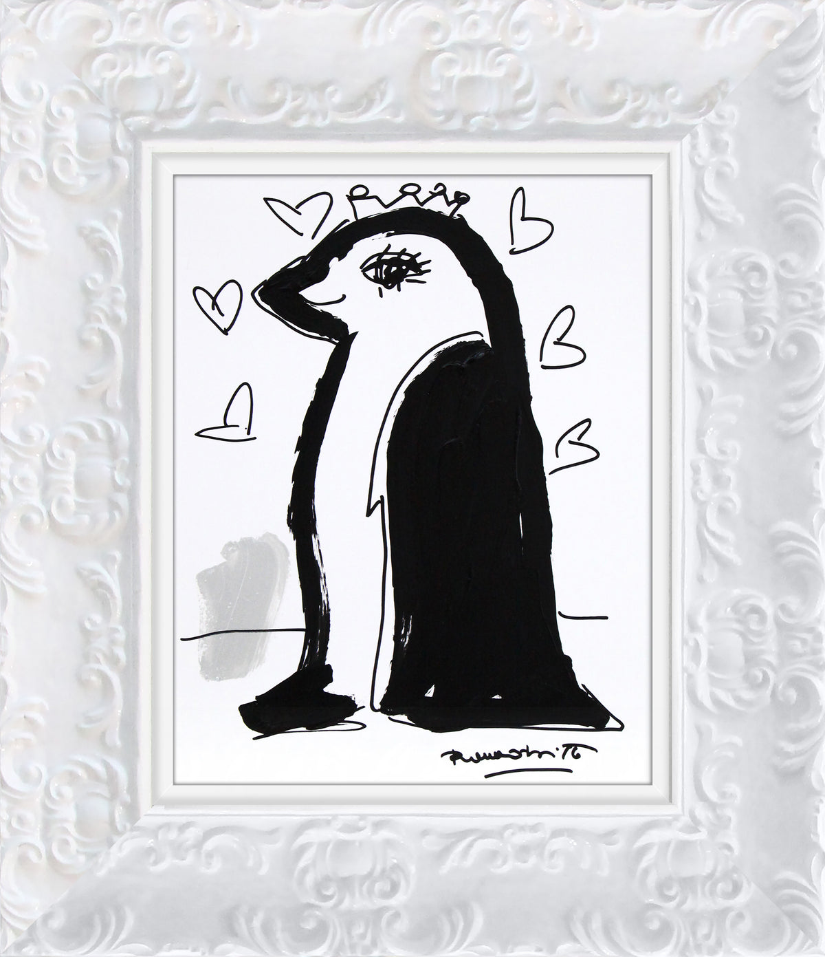 thomas collection penguin original drawing  colorful decorative collectible gift idea