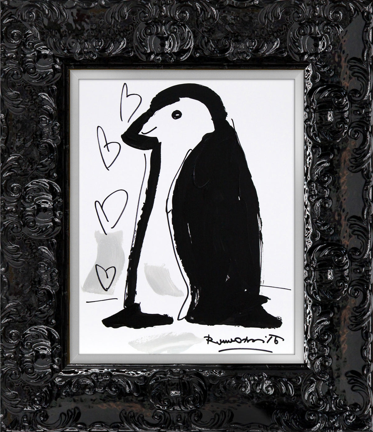 thomas collection penguin original drawing  artistic colorful design collectible