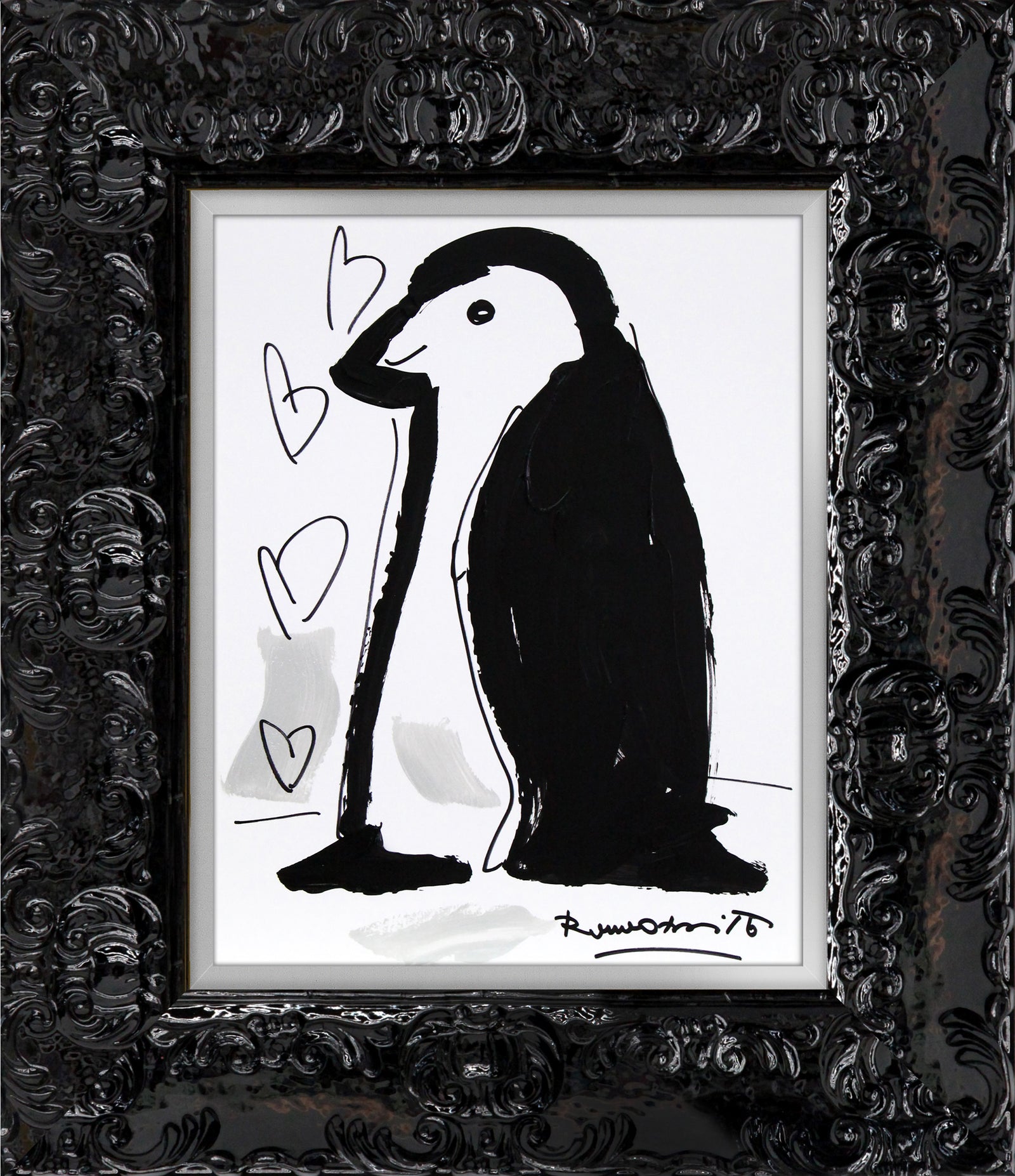 thomas collection penguin original drawing  artistic colorful design collectible